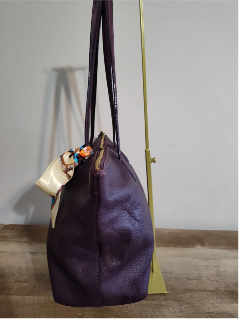 Women's Kate Spade Purple Leather Tote Bag